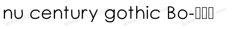 nu century gothic Bo字体转换